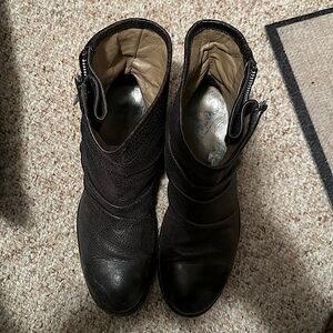 Black Leather John Fluevog black leather moto boots
